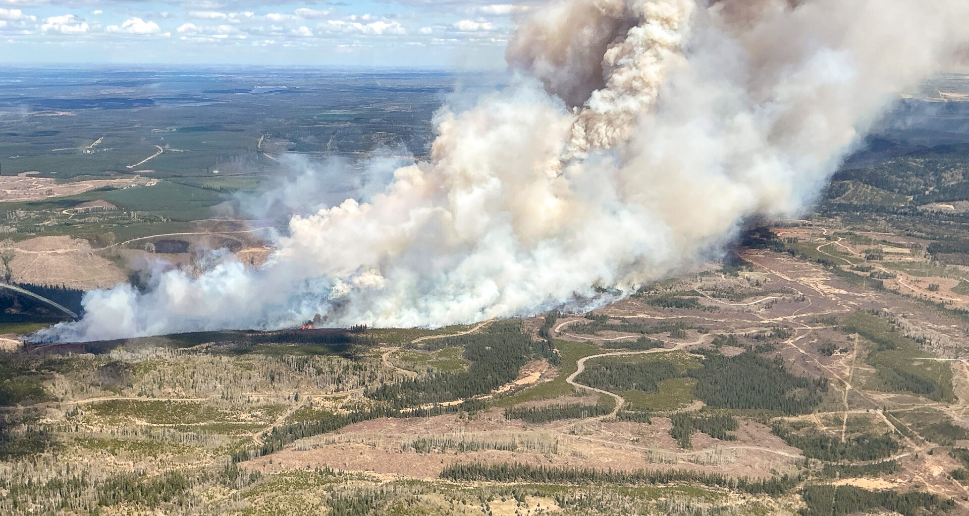 Wildfire in Clearwater County, NW of Calgary, now being held