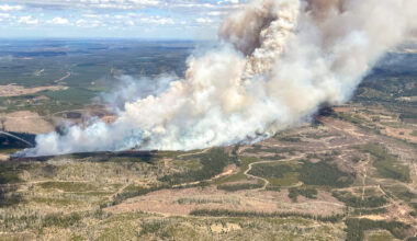 Wildfire in Clearwater County, NW of Calgary, now being held