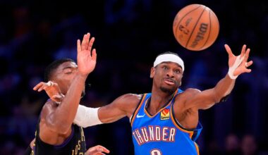 Brilliant Gilgeous-Alexander, Mitchell lead Oklahoma City Thunder to win over Los Angeles Lakers in Game 4 for series sweep