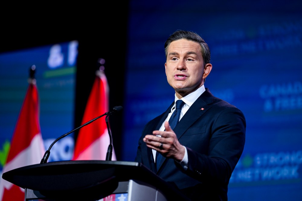 Leader of the Conservative Party Pierre Poilievre speaks during the annual Canada Strong and Free Network in Ottawa on Thursday, May 7, 2026. THE CANADIAN PRESS/Spencer Colby