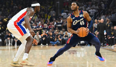 Donovan Mitchell explodes for NBA playoff record-tying 39 second-half points, leads Cavaliers to 2-2 series tie with Pistons