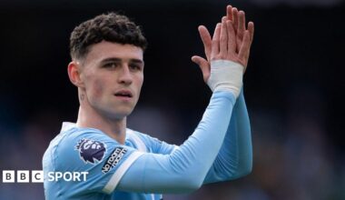 Phil Foden claps
