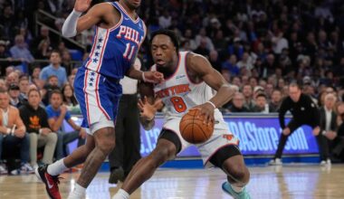 OG Anunoby is questionable for Game 3 and day to day with a strained hamstring, AP source says