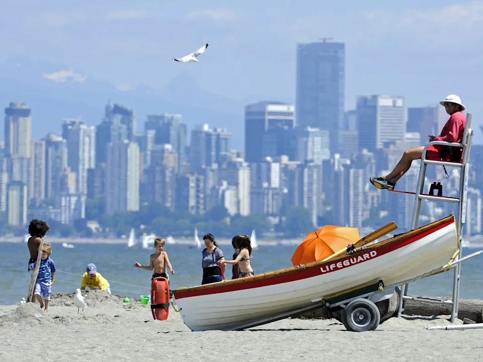  The Vancouver park board says it will restore lifeguard service to most outdoor beaches this summer, reversing a previous decision to cut lifeguarding service at five locations, including Spanish Banks, pictured here.