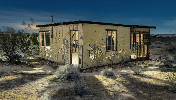 Light Painting a Desert Cabin at Night