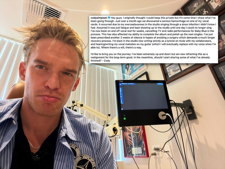 cody simpson hospital insta 1