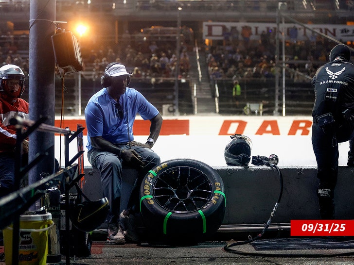 michael jordan at NASCAR races with his 23XI Racing team getty 2