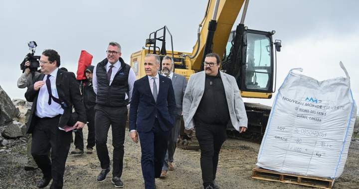 Carney touts new construction at Quebec mine after fast-tracking major project