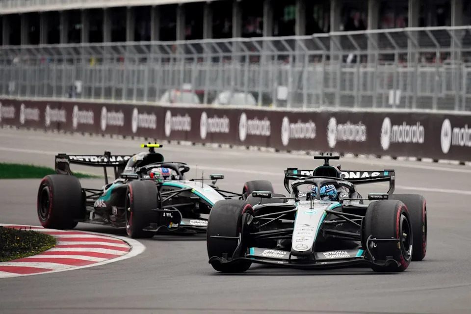 Russell and Antonelli exchanged the lead on several occasions throughout the race (Bradley Collyer/PA) (PA Wire)