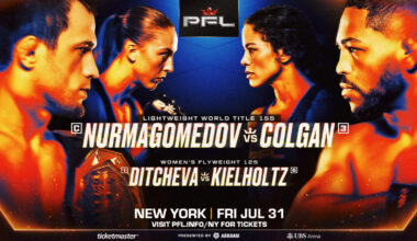 PROFESSIONAL FIGHTERS LEAGUE ANNOUNCES PFL NEW YORK PRESENTED BY ARKHAM ON JULY 31 AT THE UBS ARENA WITH BLOCKBUSTER MAIN AND CO-MAIN EVENTS thumbnail