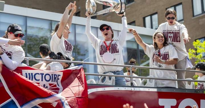 ‘So much love’: Montreal Victoire celebrate Walter Cup win with downtown parade - Montreal