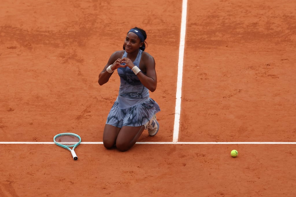 Coco Gauff of the US during the 2025 women’s French Open final against Aryna Sabalenka of Belarus. Photo: Handout