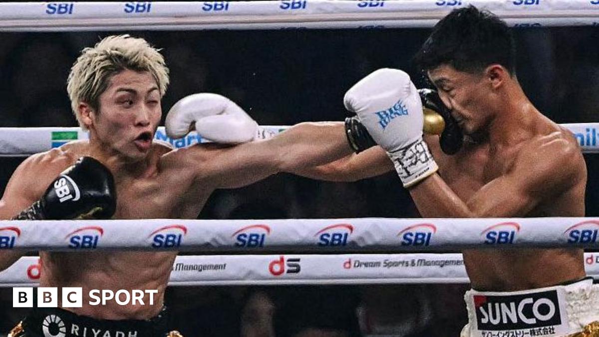 Naoya Inoue lands a punch on Junto Nakatani