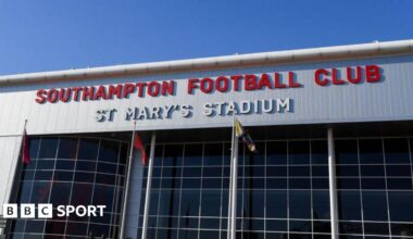 An exterior view of St Mary's Stadium in Southampton