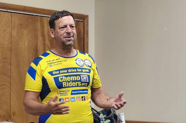 Rotarian’s cycling journey — in cross-country route spelling ‘Help!’ — draws awareness for American Cancer Society volunteer need