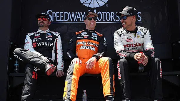 Joey Logano, Brad Keselowski, and Josh Berry. (Photo by Logan Riely/Getty Images)Photo by Logan Riely/Getty Images)