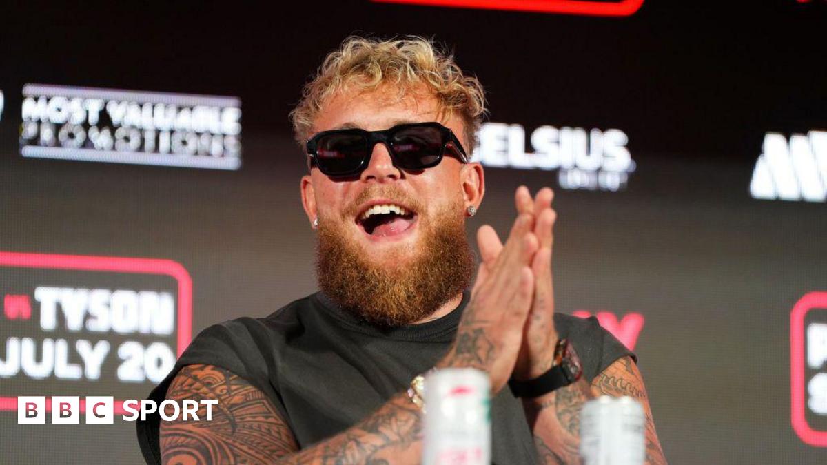Jake Paul at a news conference in 2024
