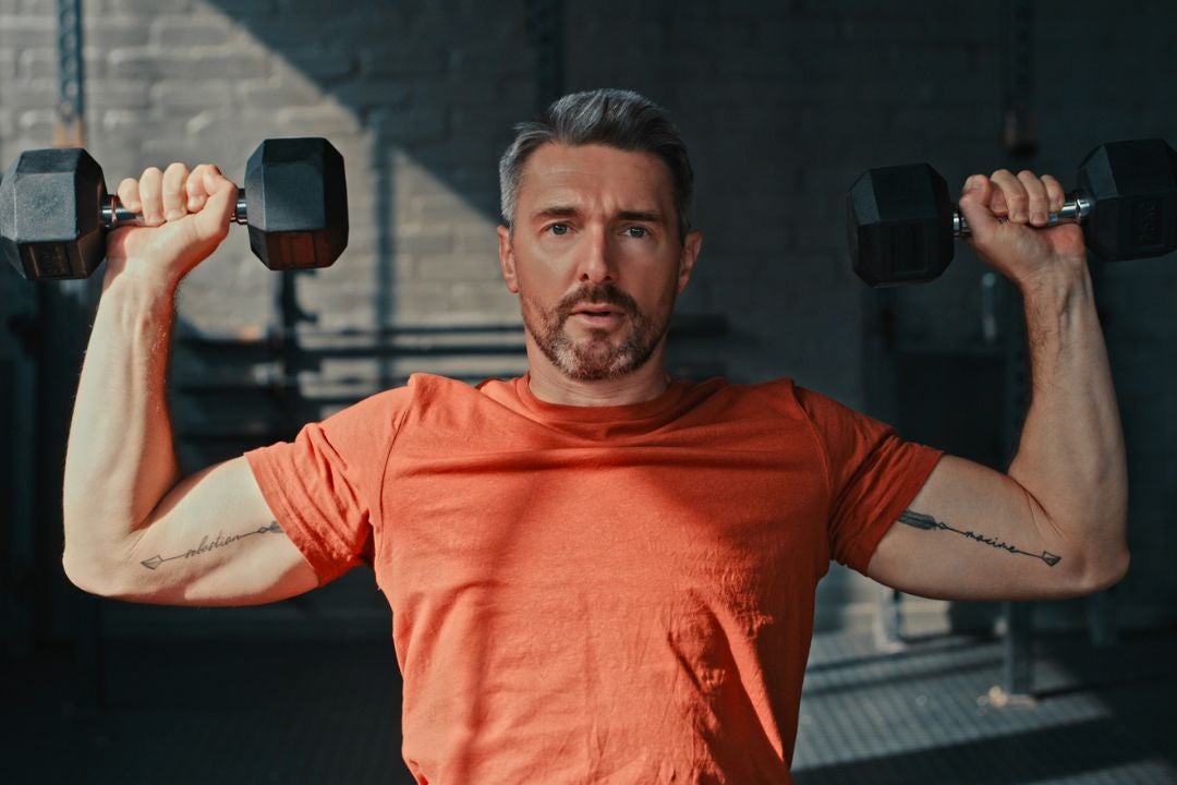 You only need a couple of dumbbells or kettlebells to get an effective full-body workout