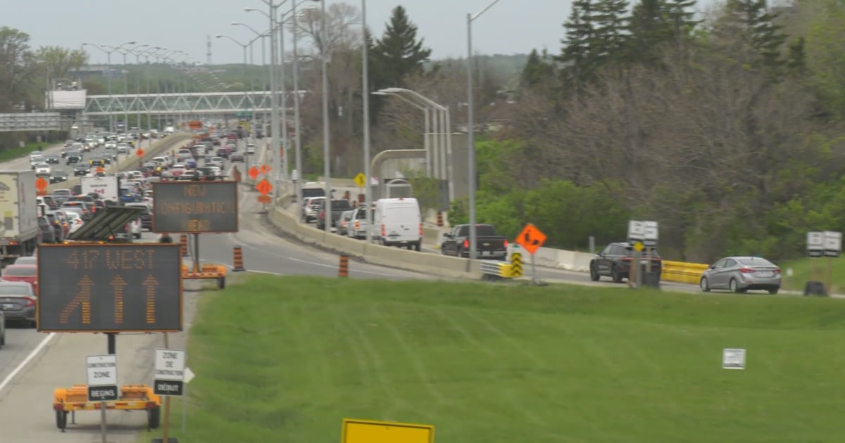 Hwy. 417 traffic work near Pinecrest to be expedited through evening, weekend work: memo - CTV News
