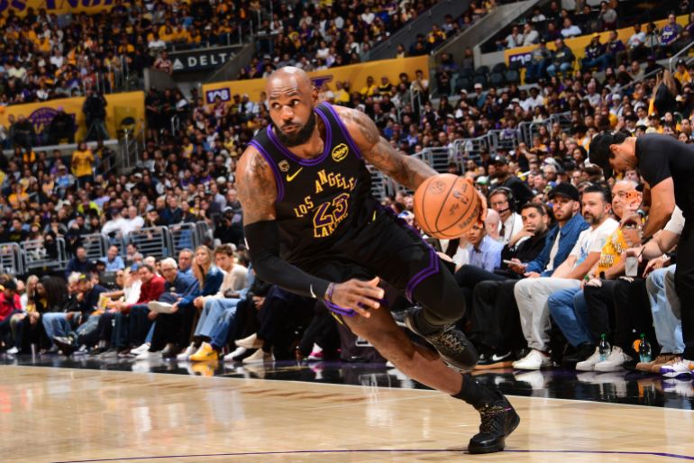 LeBron James in action.