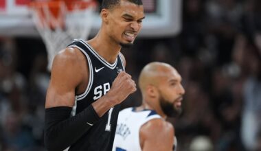 Wembanyama returns, Spurs rout Wolves for 3-2 lead in NBA Playoff series | Basketball