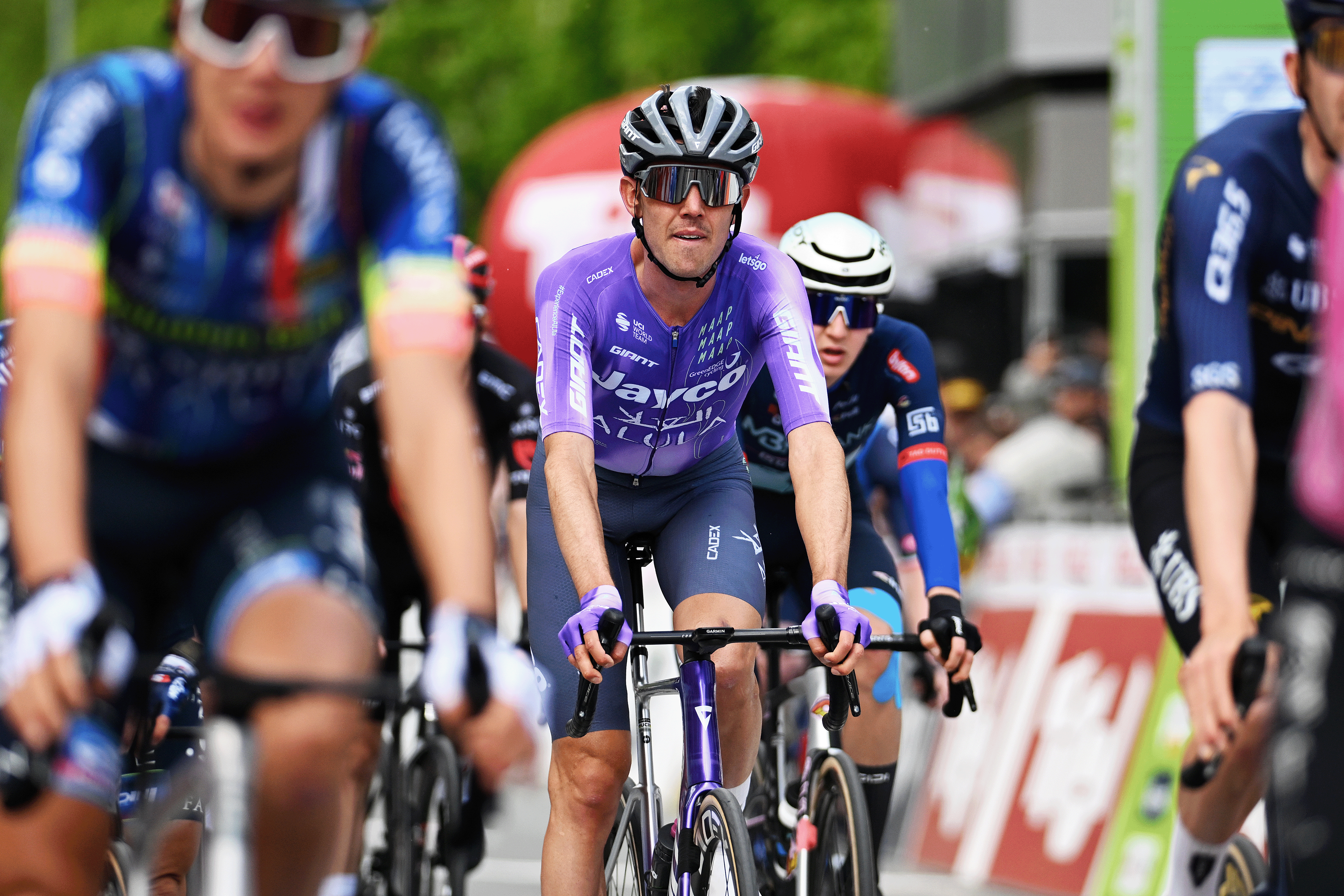 INNSBRUCK, AUSTRIA - APRIL 20: Ben O'Connor of Australia and Team Jayco AlUla crosses the finish line during the 48th Tour of the Alps 2026, Stage 1 a 144.3km stage from Innsbruck to Innsbruck on April 20, 2026 in Innsbruck, Austria. (Photo by Tim de Waele/Getty Images)