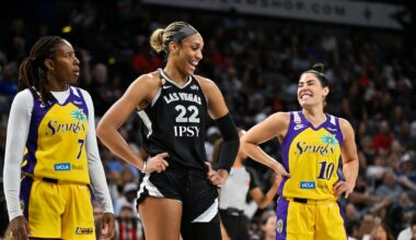Kelsey Plum scores 38, Erica Wheeler hits clutch 3-pointer and Los Angeles Sparks defeat Las Vegas Aces