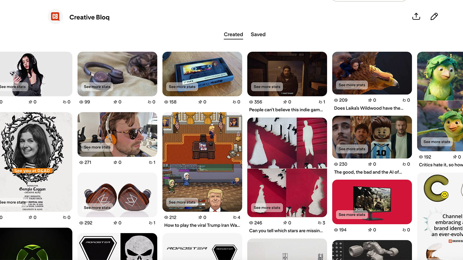Pinterest page