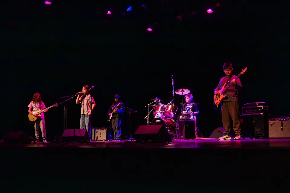 The Five Puppeteers play Music for Mental Health at NACC on May 13, 2026. Mathieu Durnford for Cabin Radio