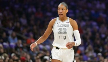 A'ja Wilson scores 45 points as Aces outlast short-handed Sun