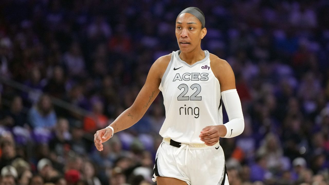 A'ja Wilson scores 45 points as Aces outlast short-handed Sun