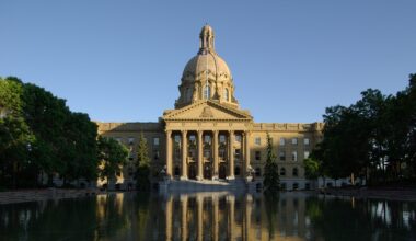 Alberta legislature grounds reflecting pool closed due to leak