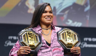 Amanda Nunes during UFC 324 press conference