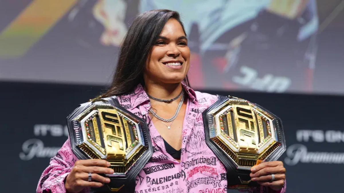 Amanda Nunes during UFC 324 press conference