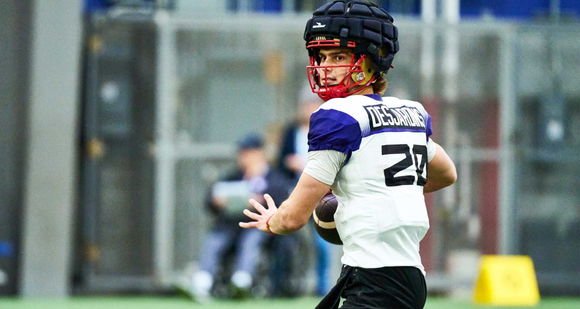 Als sign National quarterback Arnaud Desjardins, American QB James Morgan