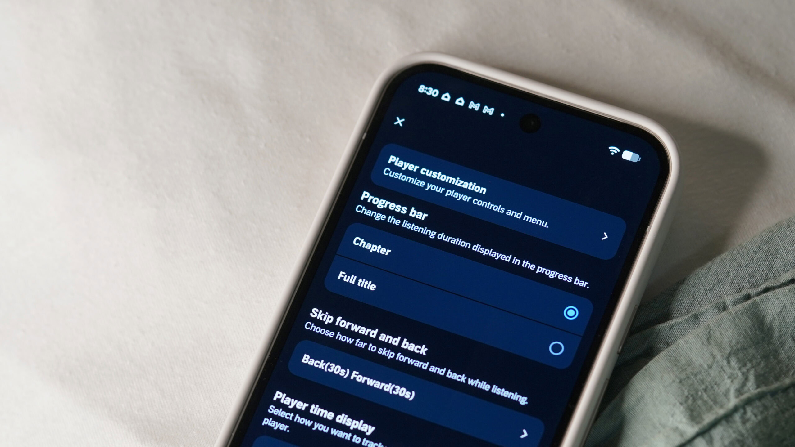 Audible app player customization Audible app player customization