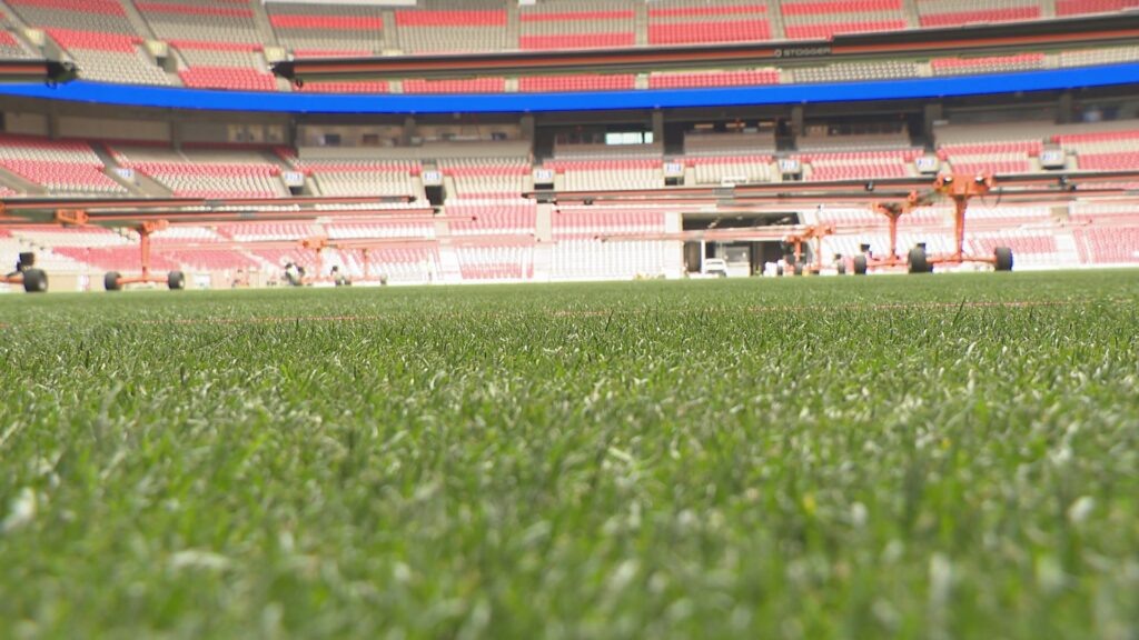 Upgrades are seen in BC Place in Vancouver on Tuesday May 12, 2026.