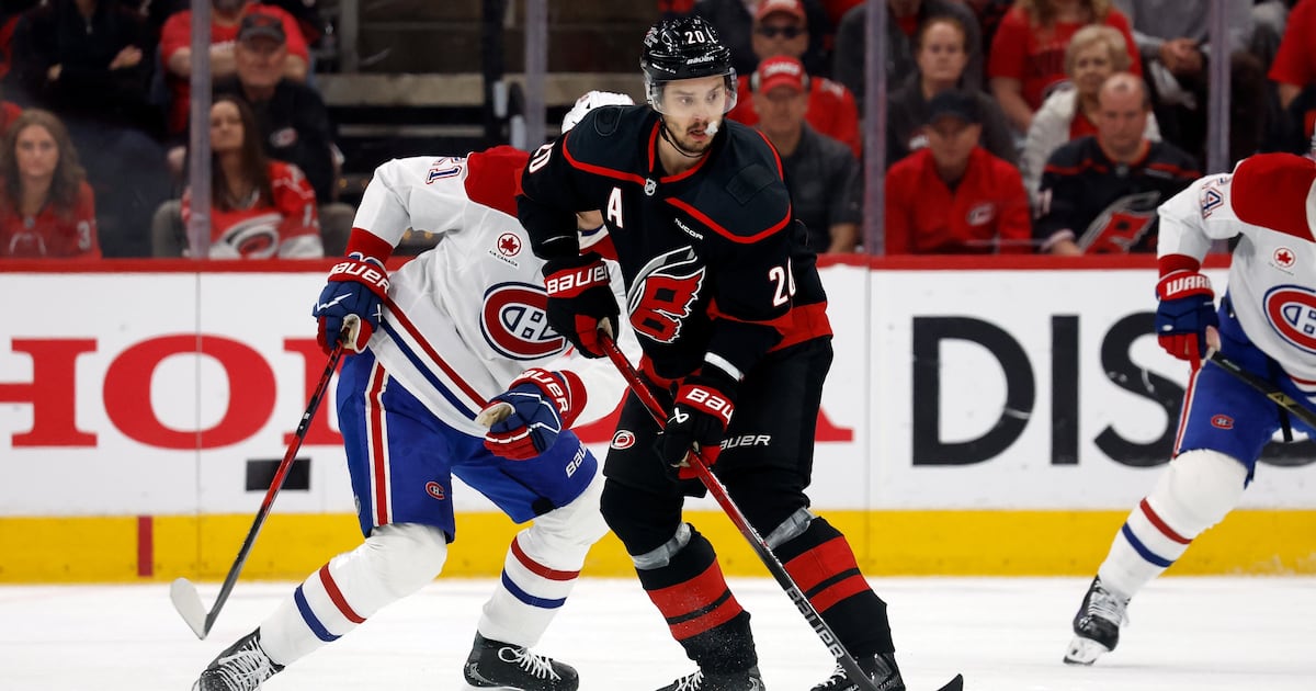 Carolina Hurricanes lead Montreal Canadiens after two periods in Game 2 as they seek to even series