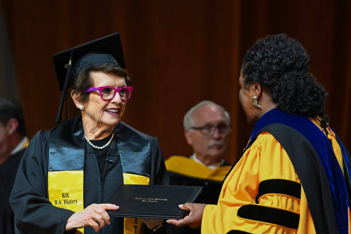 Billie Jean King’s 65-year journey to a college diploma, and finishing what she started