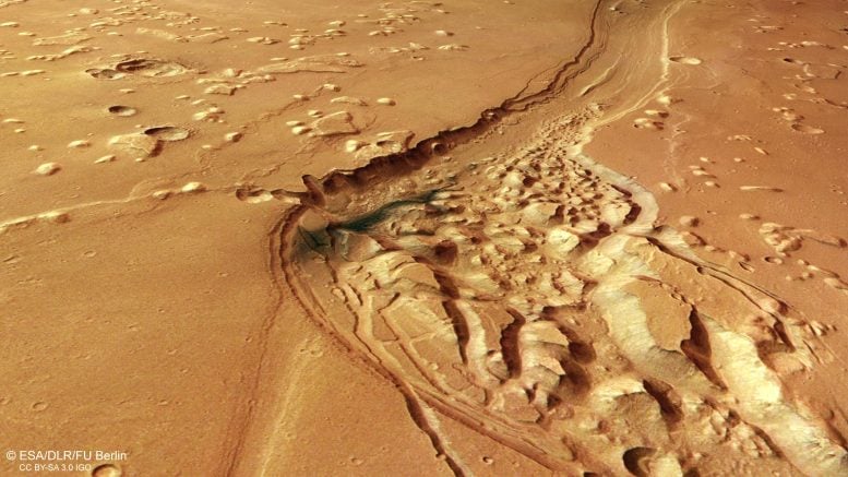 Bird’s Eye View Chaotic Area Shalbatana Vallis
