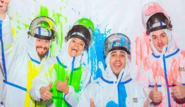 Bomb Squad: "I tested this immersive experience from the 3rd floor where you end up covered in paint if you fail".