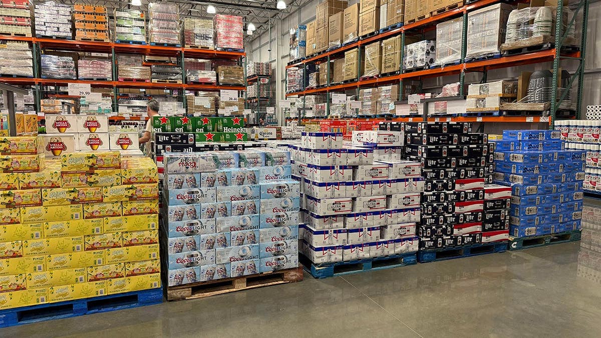 A view of the beer selection at a Costco in Texas