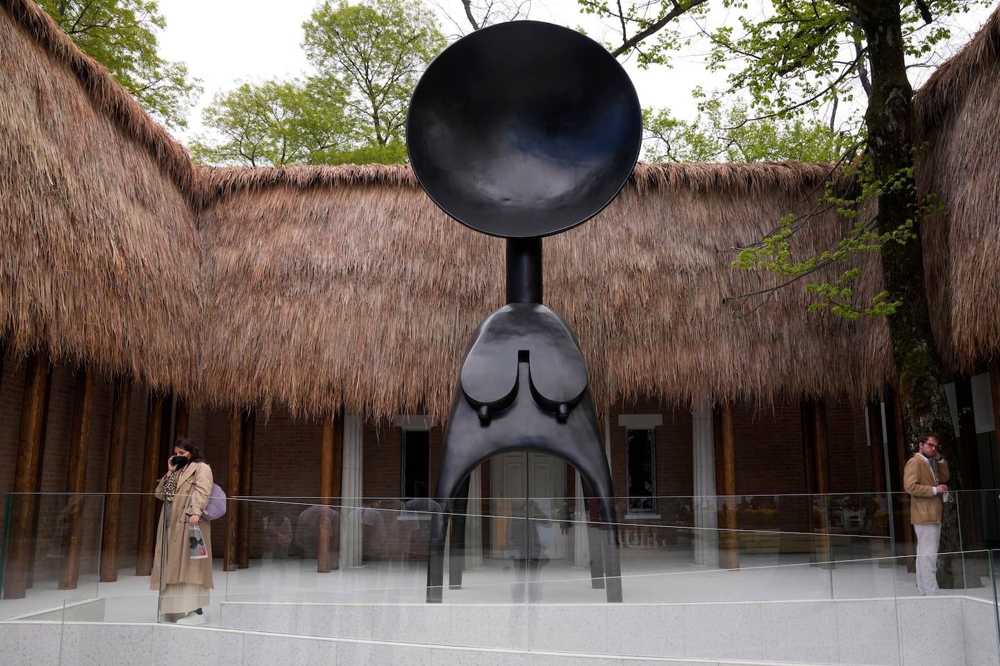 Simone Leigh's "Satellite" sculpture outside the United States pavilion during the 59th Biennale of Arts exhibition in Venice, Italy, in 2022.