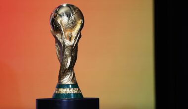 The FIFA World Cup trophy