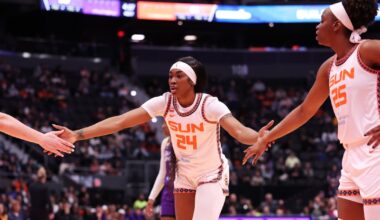 Morrow has double-double as Sun beats Sparks to snap three-game skid