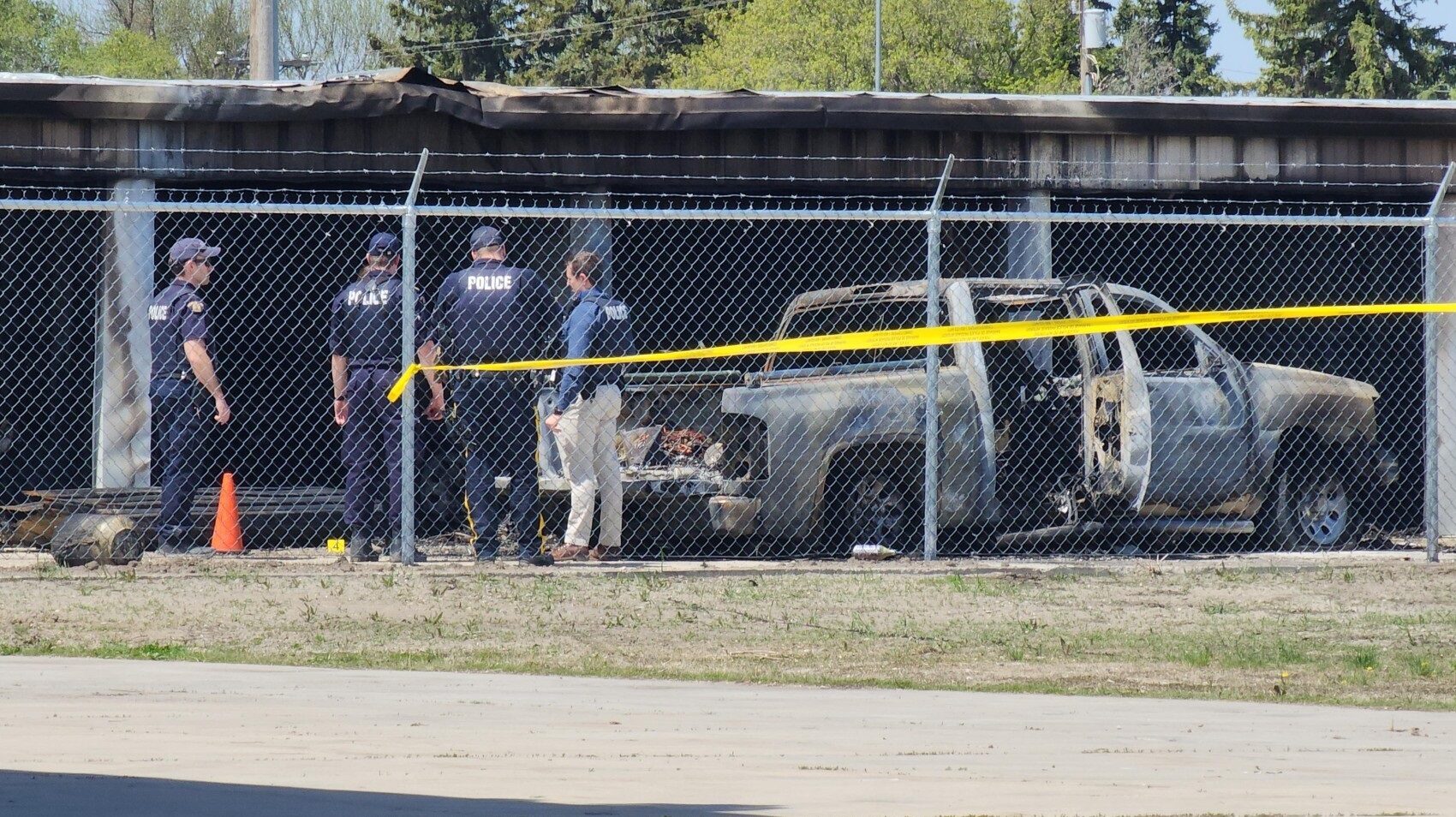 Man’s body found near burning pickup truck at storage facility in Carman