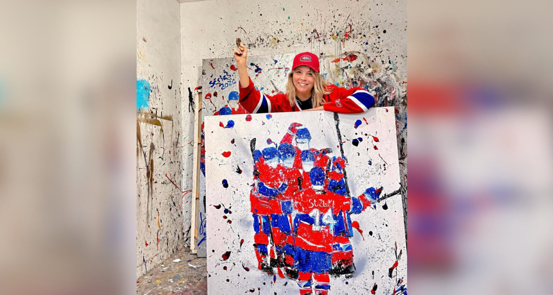 Blainville artist paints through adversity with Canadiens-inspired work