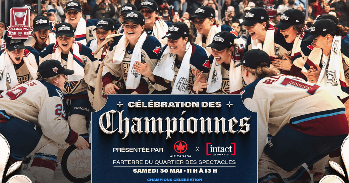 MONTRÉAL VICTOIRE IN COLLABORATION WITH AIR CANADA AND INTACT INSURANCE INVITE FANS TO CELEBRATE WALTER CUP CHAMPIONSHIP ON SATURDAY, MAY 30 | PWHL
