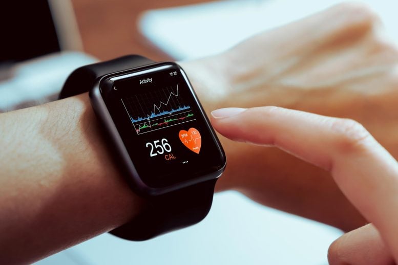 Checking Smartwatch Close Up