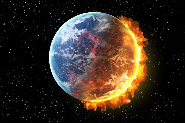 Climate Change Planet Earth Ice Fire